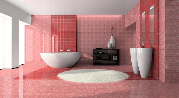 Interieur van de moderne badkamer 3D