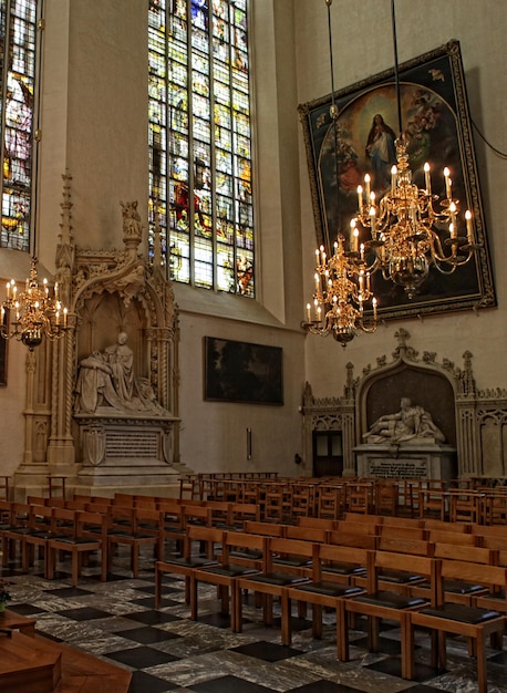 Interieur van de Sint-Michiels- en Sint-Goedelekathedraal Brussel