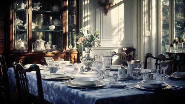 Foto interieur van een antiek victoriaans huis