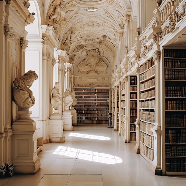 Interieur van een bibliotheek