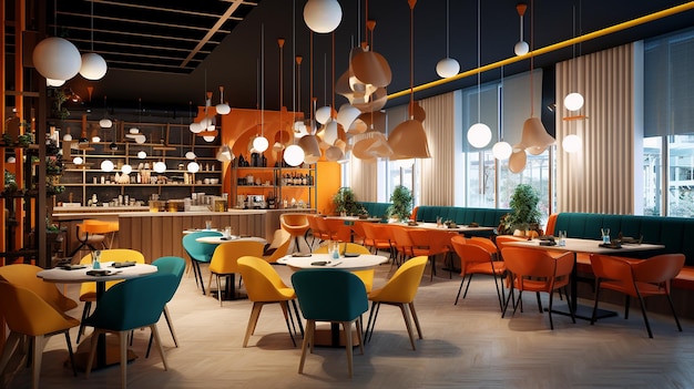 Interieur van een modern restaurant