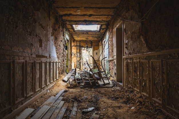 Interieur van een verlaten gebouw