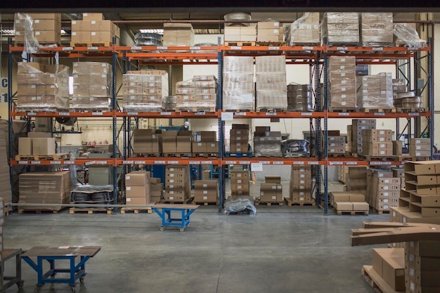 Interieur van het magazijn