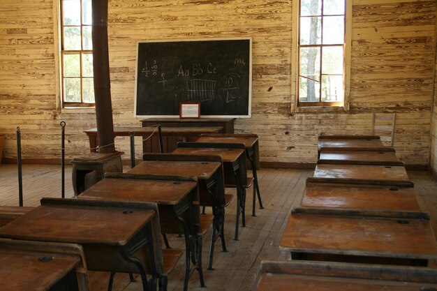 Foto interieur van het oude schoolgebouw