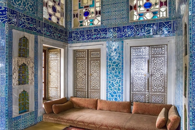 Interieur van het Topkapi-paleis in Istanbul, Turkije