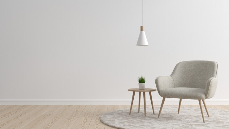 Foto interieur van livingscene met lege ruimte voor product of tekst