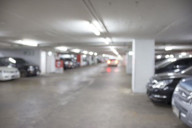 Interieur van parkeerplaats onduidelijke achtergrond Abstract onduidelijk