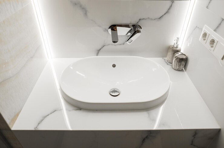 Interieurontwerp van een hotelappartement een tafel een keuken een bank