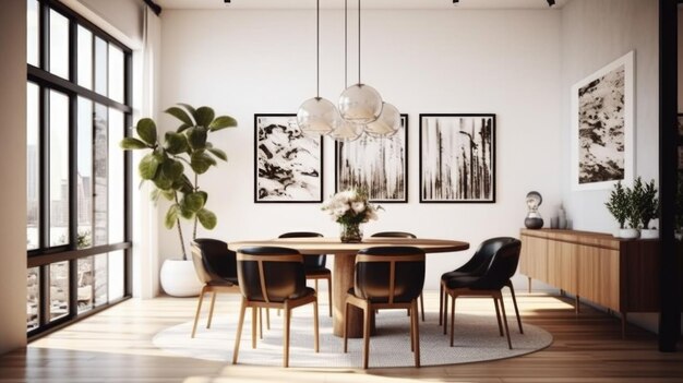 Foto interieurontwerpinspiratie van midcentury modern scandinavische eetkamer-lieflijkheid