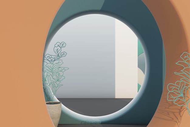 Interior 3d decoration circle