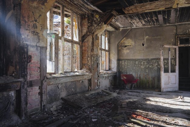 Photo interior of abandoned building  lost place