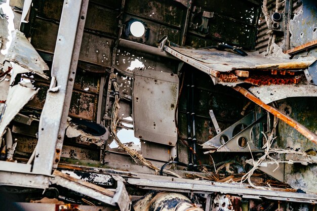 Interior of abandoned building