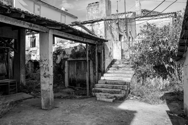 Photo interior of abandoned building