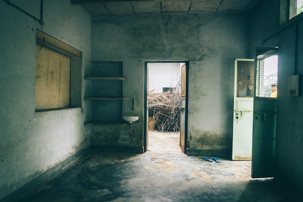 Interior of abandoned building