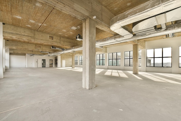 Interior of abandoned building