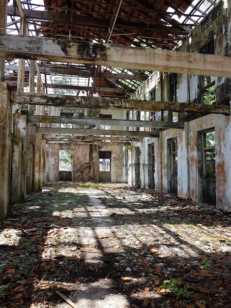 Photo interior of abandoned building