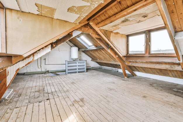 Interior of abandoned building