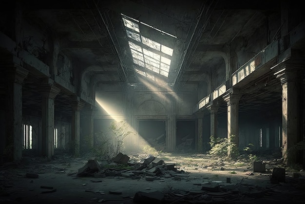 Interior of an abandoned building