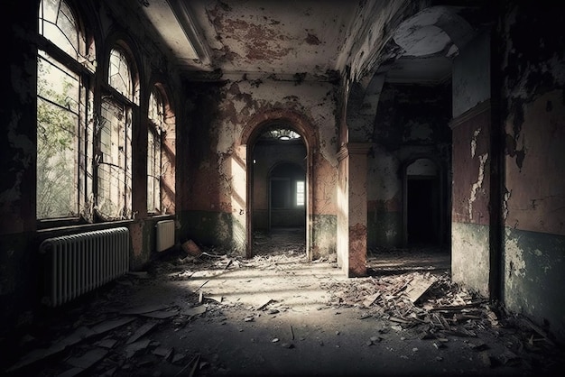 Interior of an abandoned building