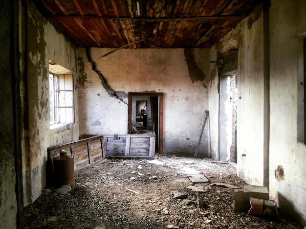 Interior of abandoned house