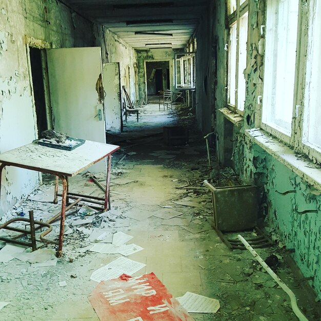 Interior of abandoned house