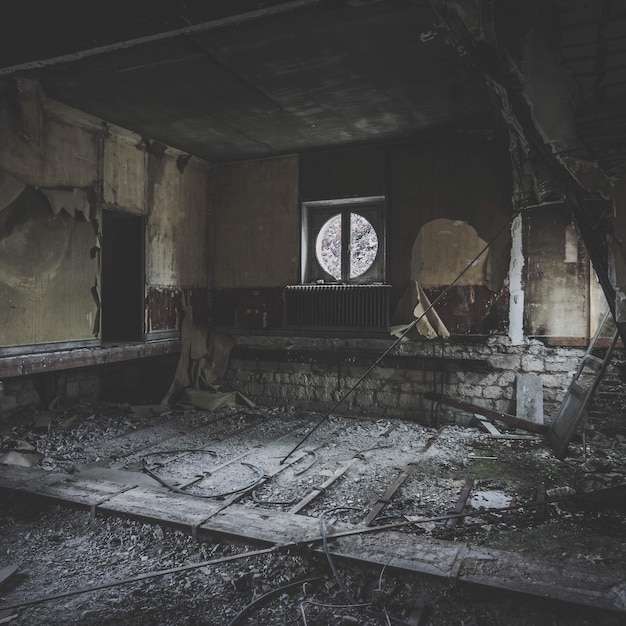 interior of abandoned house