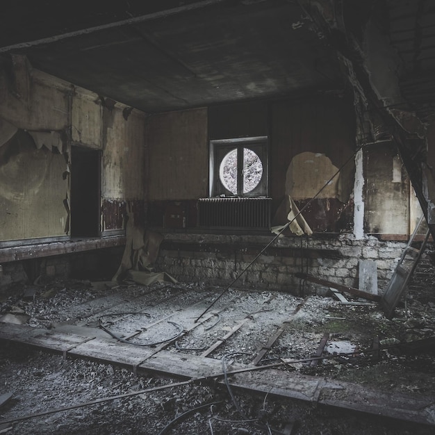 Photo interior of abandoned house