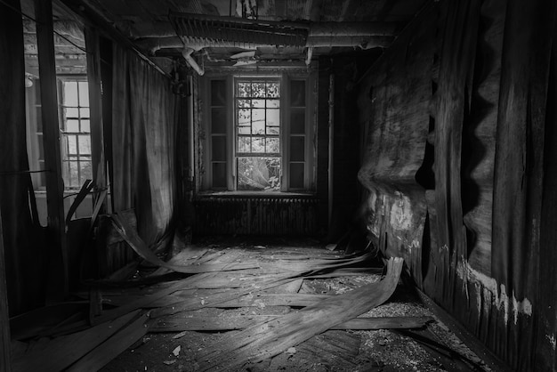 Photo interior of abandoned house