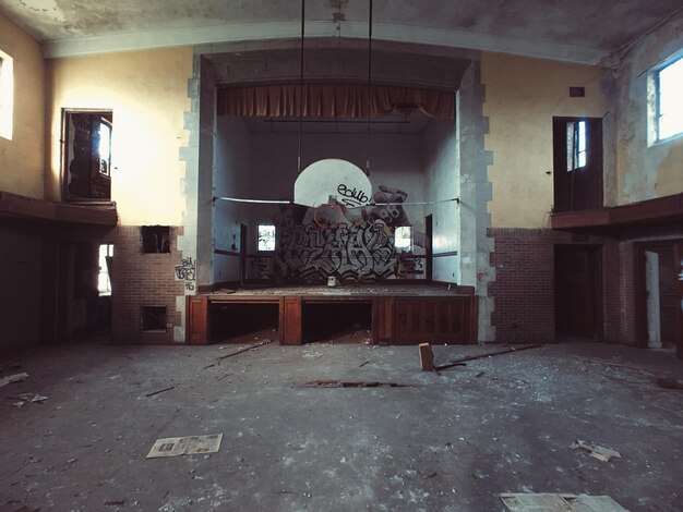 Interior of abandoned house