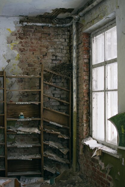 Photo interior of abandoned house