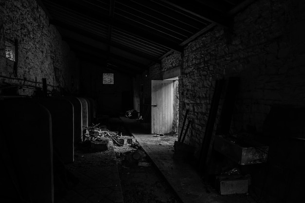 Photo interior of abandoned room