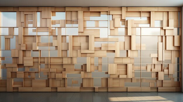 Photo interior abstract office wooden background