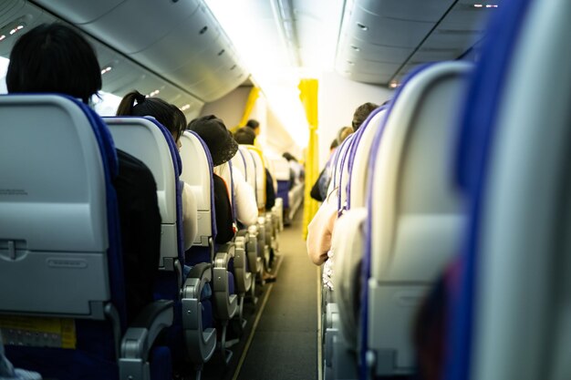 Photo interior of airplane