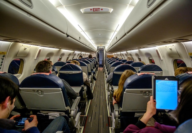 Photo interior of airplane