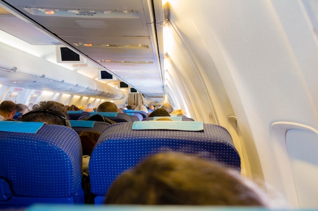 Photo interior of airplane