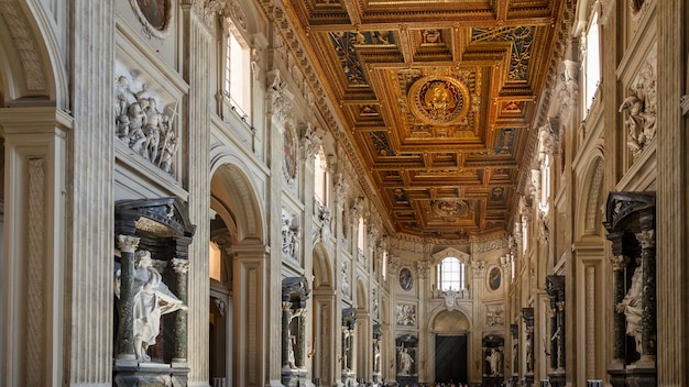 Photo interior of archbasilica of saint john lateran