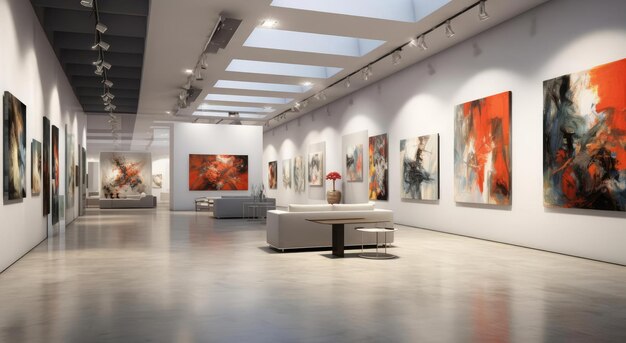 Foto l'interno della galleria d'arte