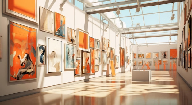 The interior of the art gallery