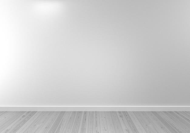 Interior background with white wood floor