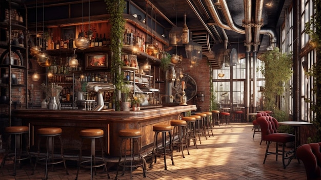 The interior of the bar at the olde bar.