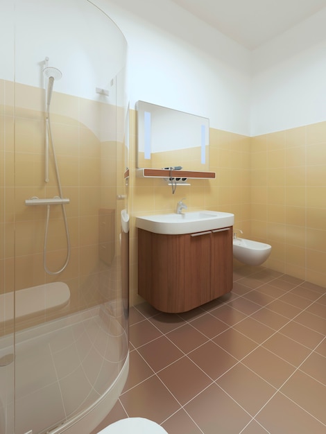 Interior bathroom in Contemporary style