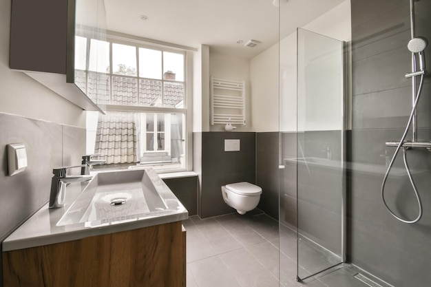 Photo interior of bathroom