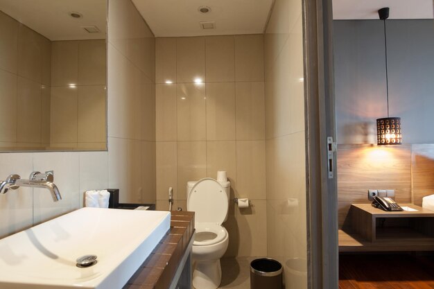 Photo interior of bathroom