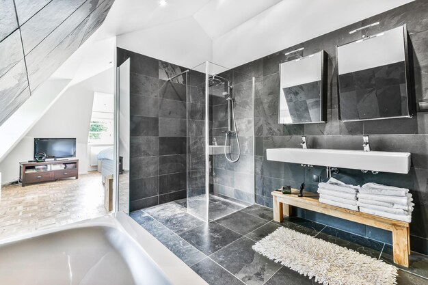 Photo interior of bathroom