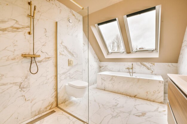 Photo interior of bathroom