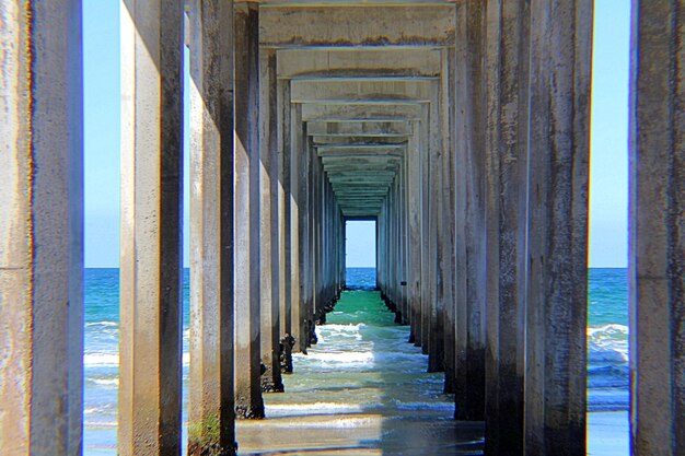 Interior of beach