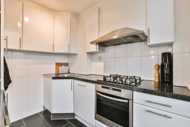 Photo interior of a beautiful kitchen of an elite house