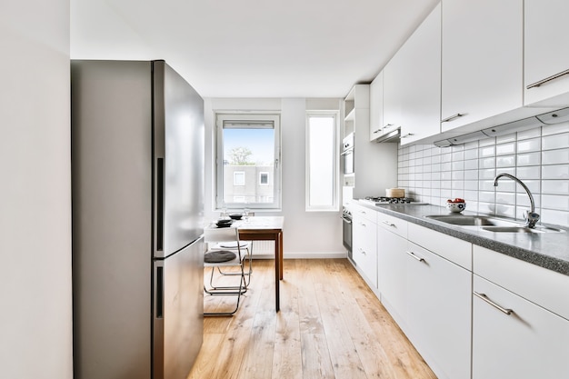 Interior of a beautiful kitchen of an elite house