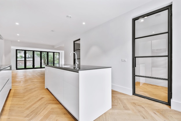 Interior of a beautiful kitchen of an elite house