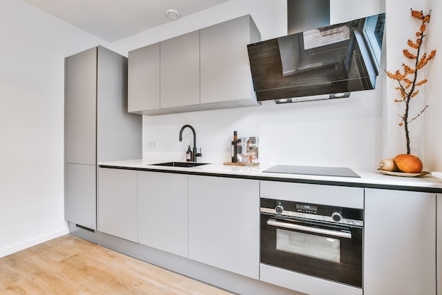 Interior of a beautiful kitchen of an elite house